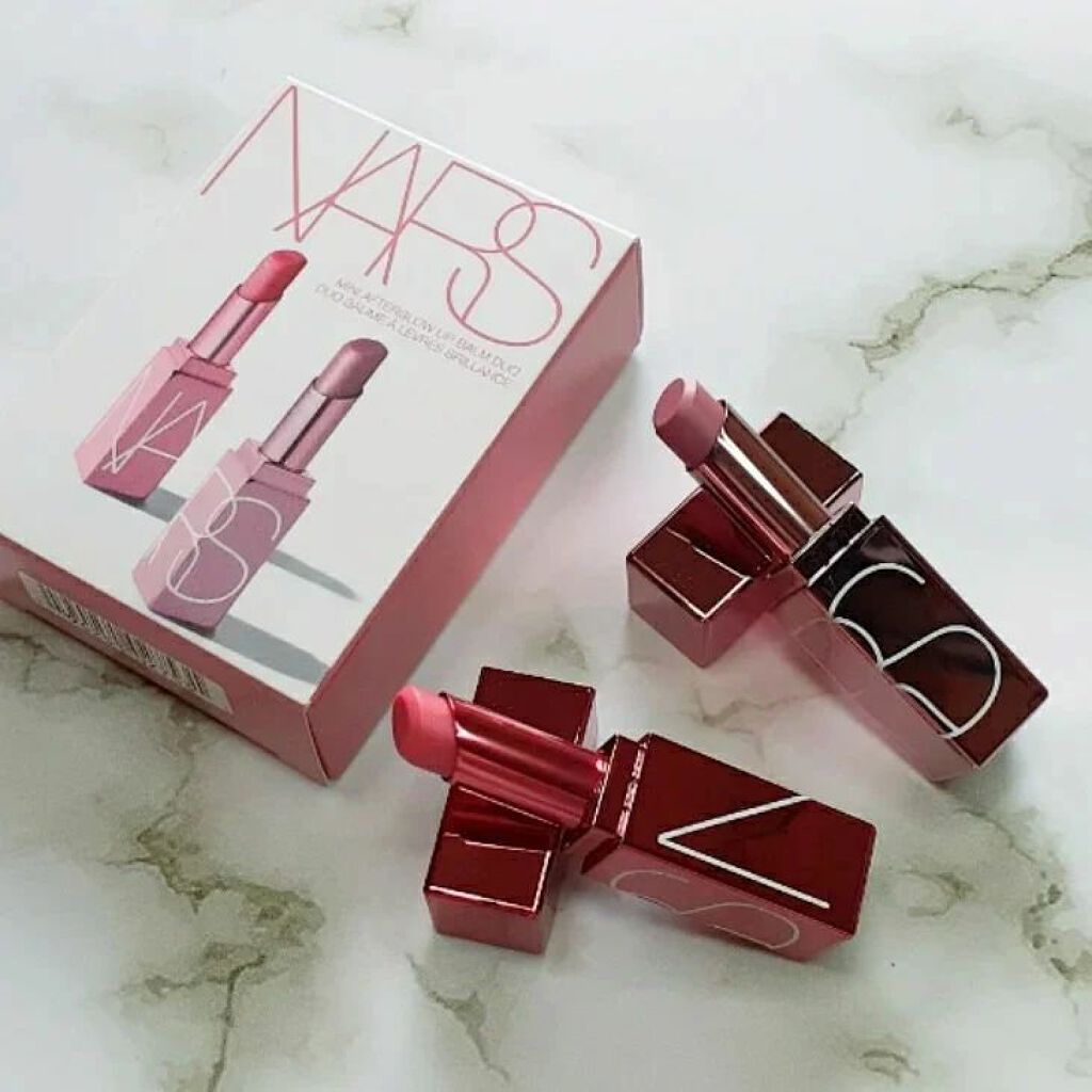  ミニ アフターグロー リップバームデュオ/NARS/口紅を使ったクチコミ（1枚目）