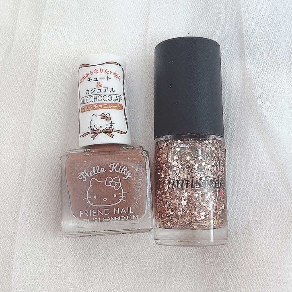 フレンドネイル(リニューアル品)	 2-10(33086)ミルクチョコレート/DAISO/マニキュアを使ったクチコミ（2枚目）