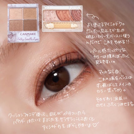 シルキースフレアイズ(マットタイプ)/キャンメイク/アイシャドウパレットを使ったクチコミ(2枚目)