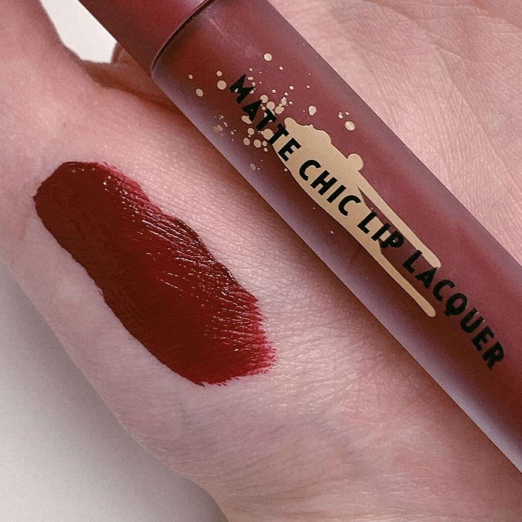 マットシックリップラッカー RD302（生産終了）/ETUDE/口紅を使ったクチコミ（2枚目）