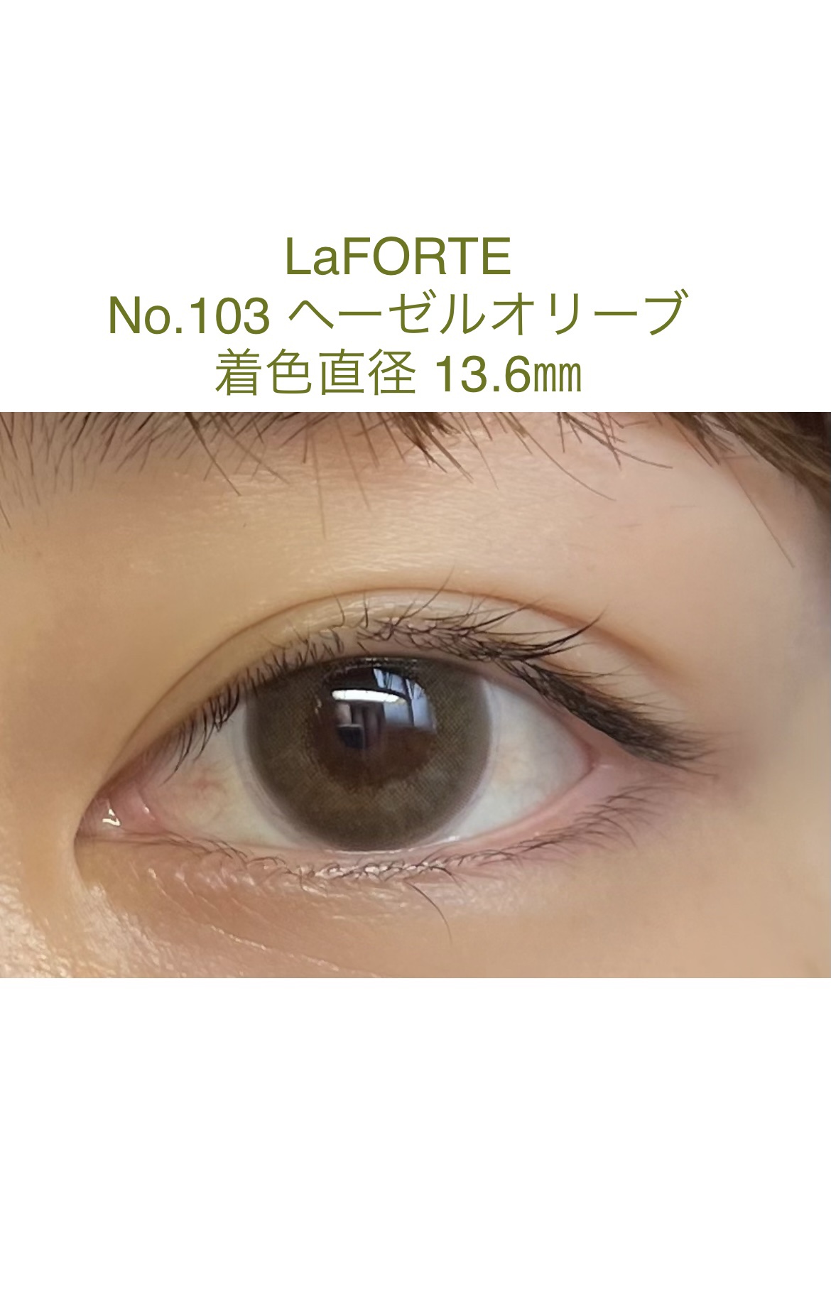 LaFORTE Lena 1day UV No.103 ヘーゼルオリーブ/LaFORTE/ワンデー（１DAY）カラコンを使ったクチコミ（1枚目）