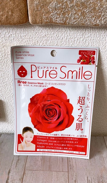 Pure Smile ローズエッセンスマスクのクチコミ「フェイスマスク　韓国コスメ🇰🇷
Pure Smile
ローズエッセンスマスク

ローズエッセン.....」（1枚目）