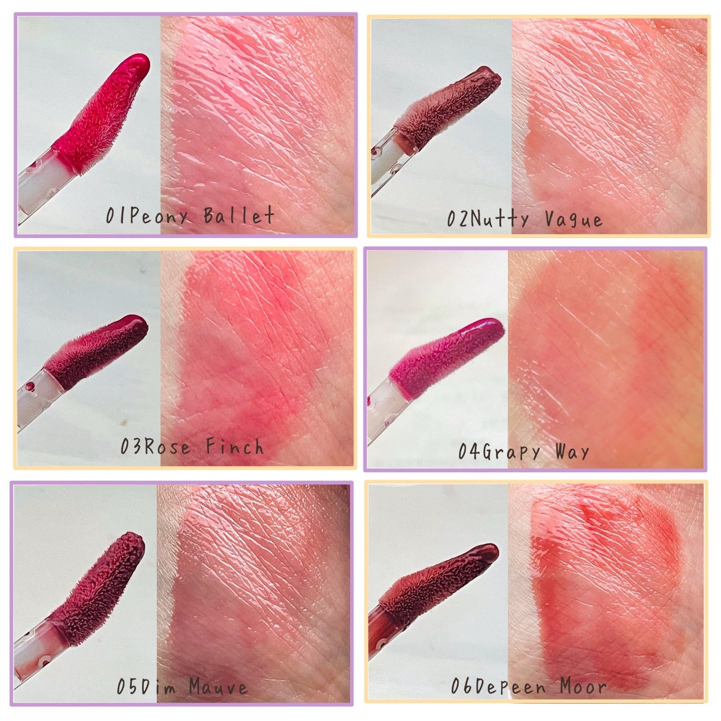 グラスティングカラーグロス/rom&nd/リップグロスを使ったクチコミ(4枚目)