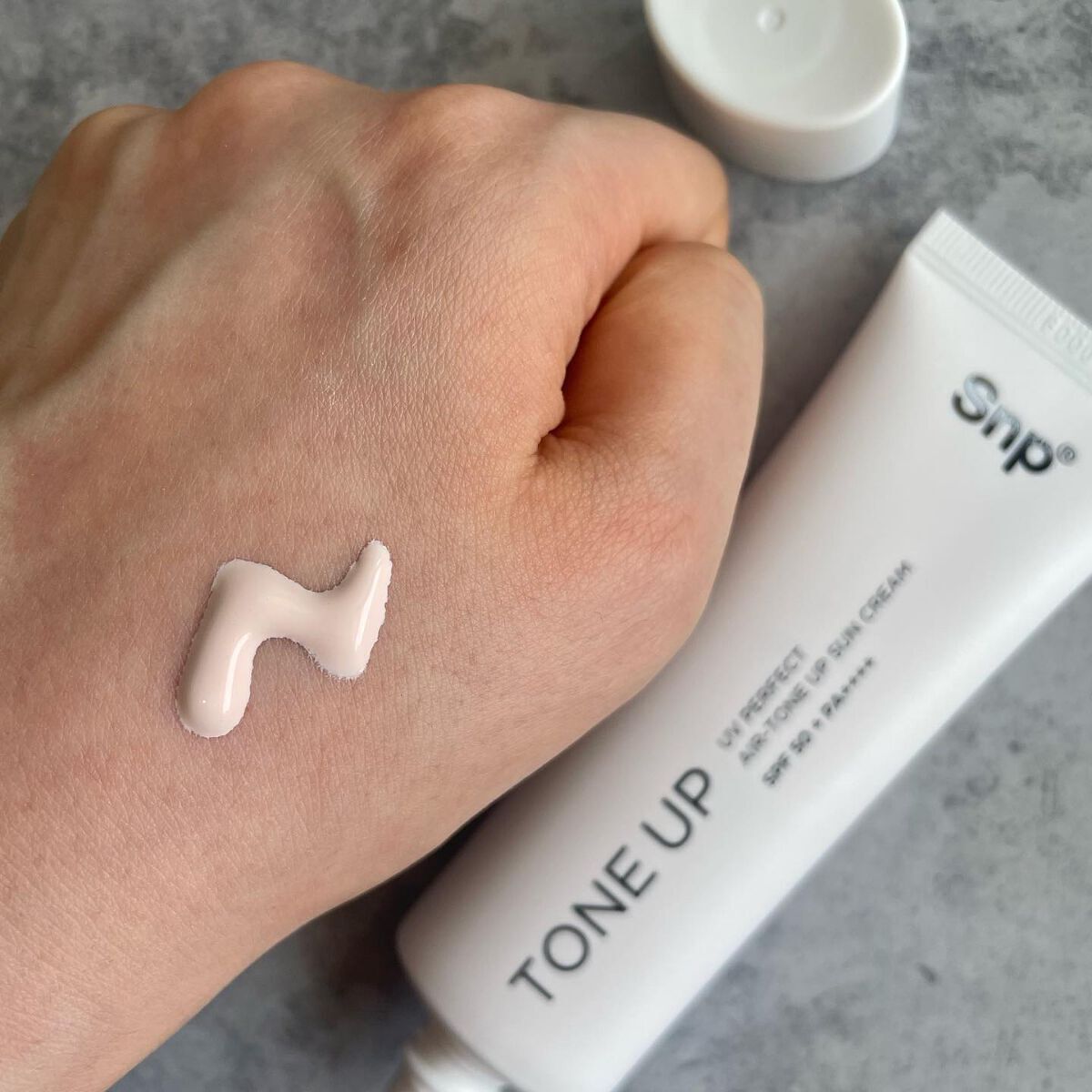 UVパーフェクトエアトーンアップサンクリーム/SNP/日焼け止めクリームを使ったクチコミ（3枚目）