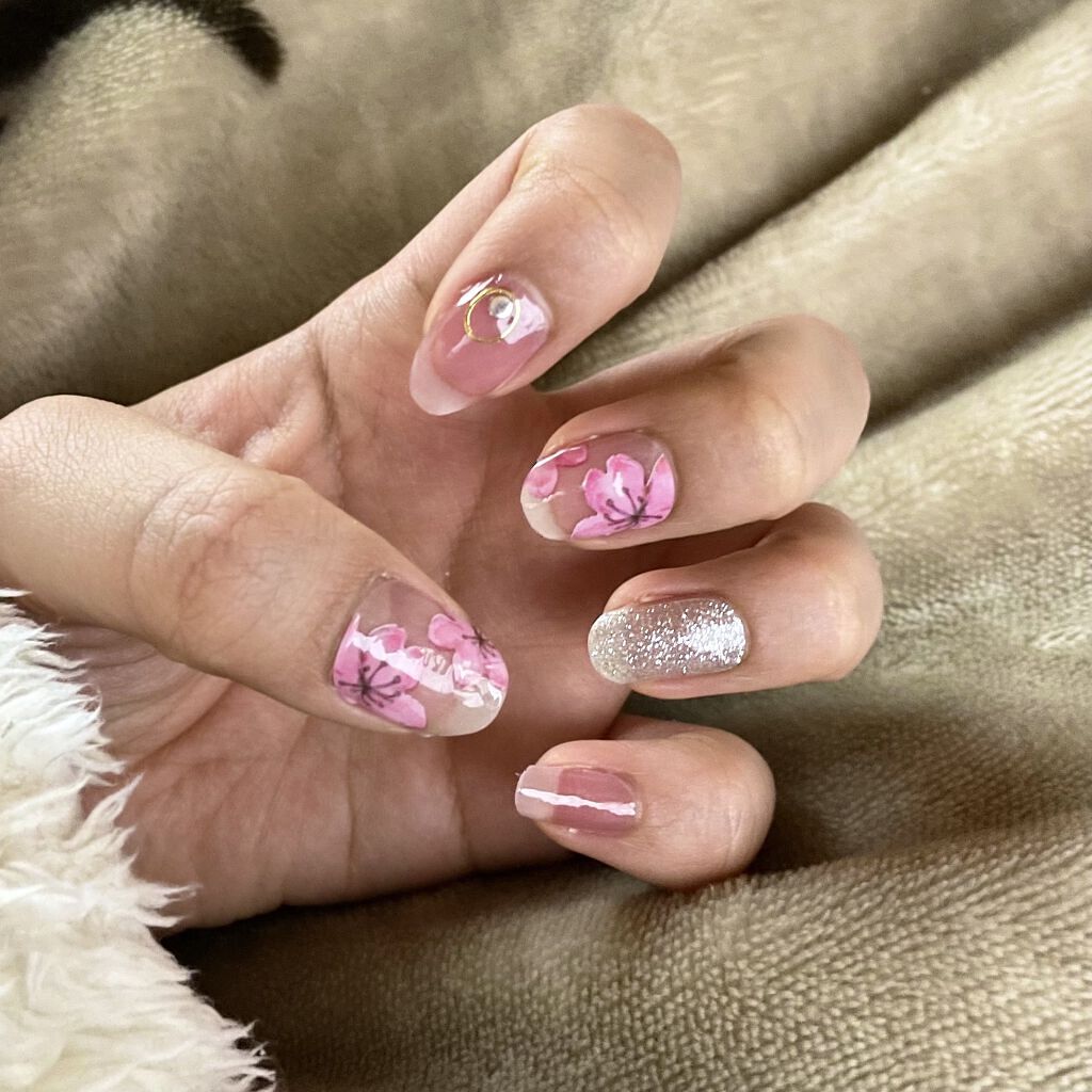 ネイルシール/Qoo10/ネイルシールを使ったクチコミ（2枚目）