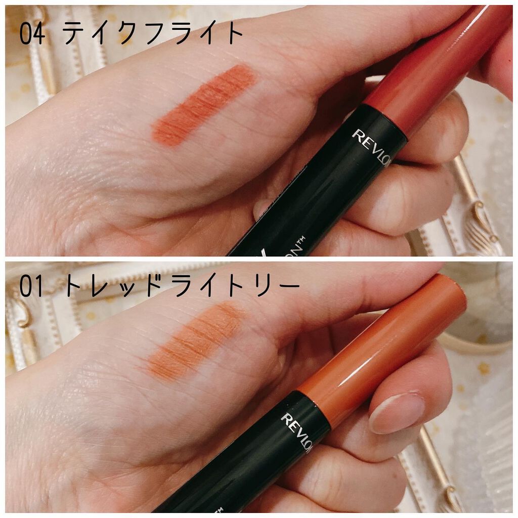 レブロン カラーステイ マット ライト クレヨン/REVLON/口紅を使ったクチコミ（3枚目）