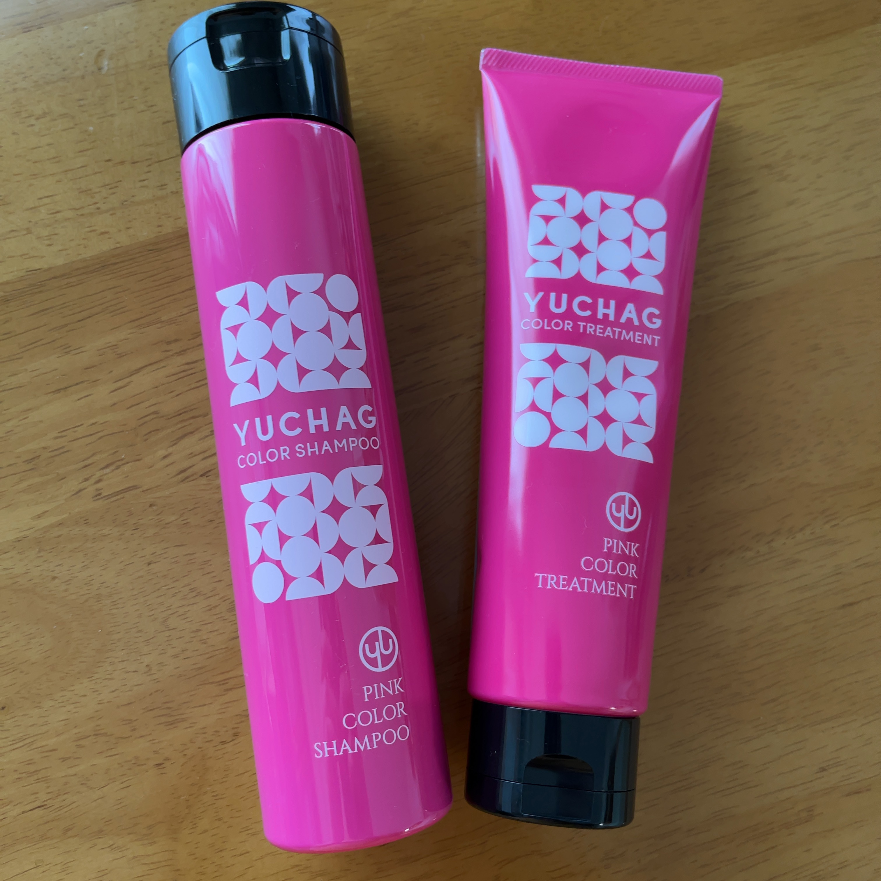 ユチャ　カラーシャンプー/カラートリートメント セット（ピンク）/YUCHAG/市販シャンプーを使ったクチコミ（1枚目）