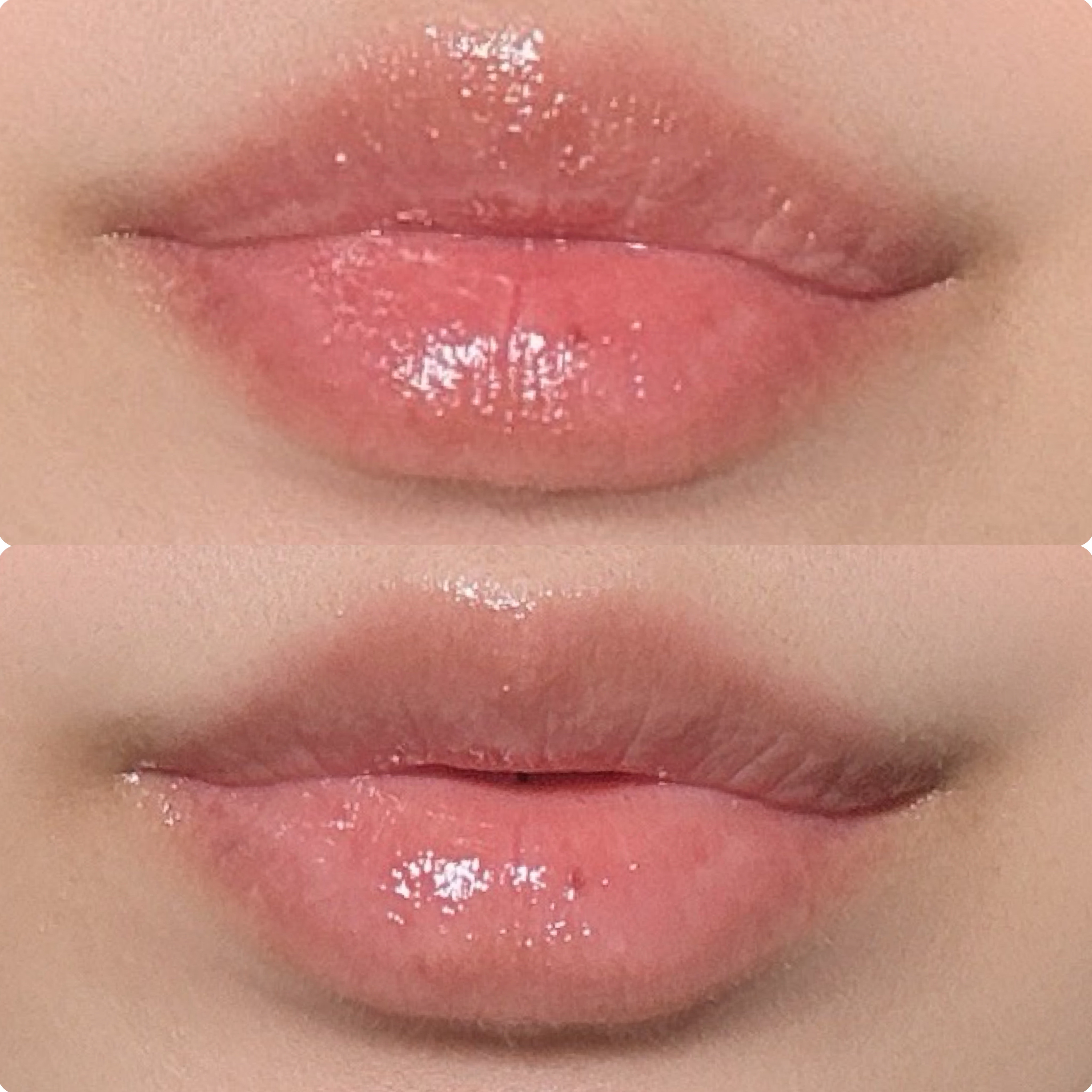 オーマイグロス リップオイル 001 ピンクフラッシュ(スイカの香り)/リンメル ロンドン/リップグロスを使ったクチコミ（2枚目）