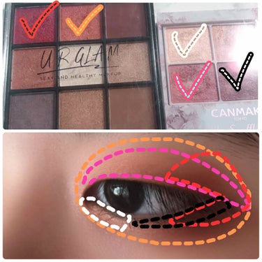 UR GLAM　BLOOMING EYE COLOR PALETTE/U R GLAM/アイシャドウパレットを使ったクチコミ（3枚目）