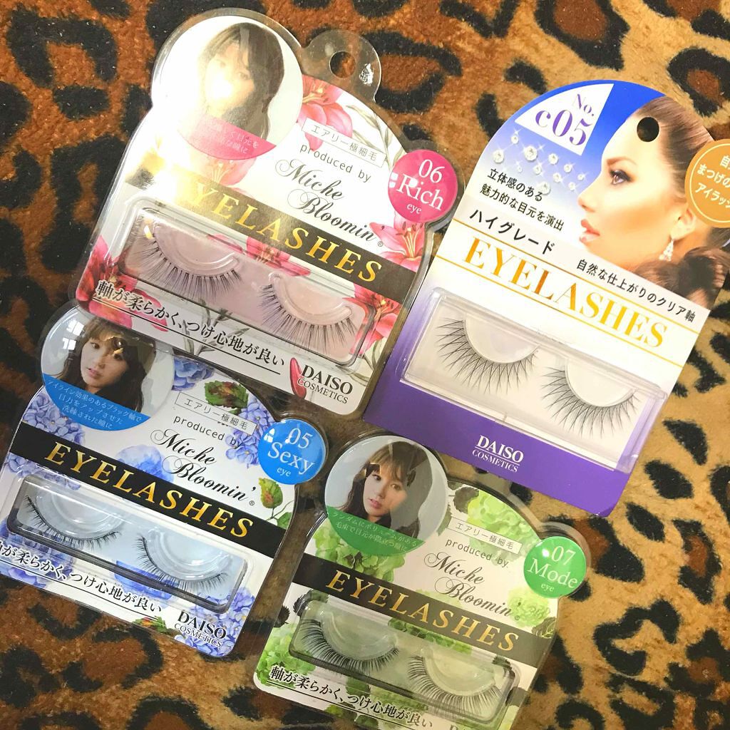 新品ダイソーつけまつげc101オリビア80点台紙の状態が悪いです