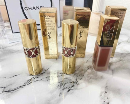 ルージュ ヴォリュプテ シャイン/YVES SAINT LAURENT BEAUTE/口紅を使ったクチコミ(1枚目)