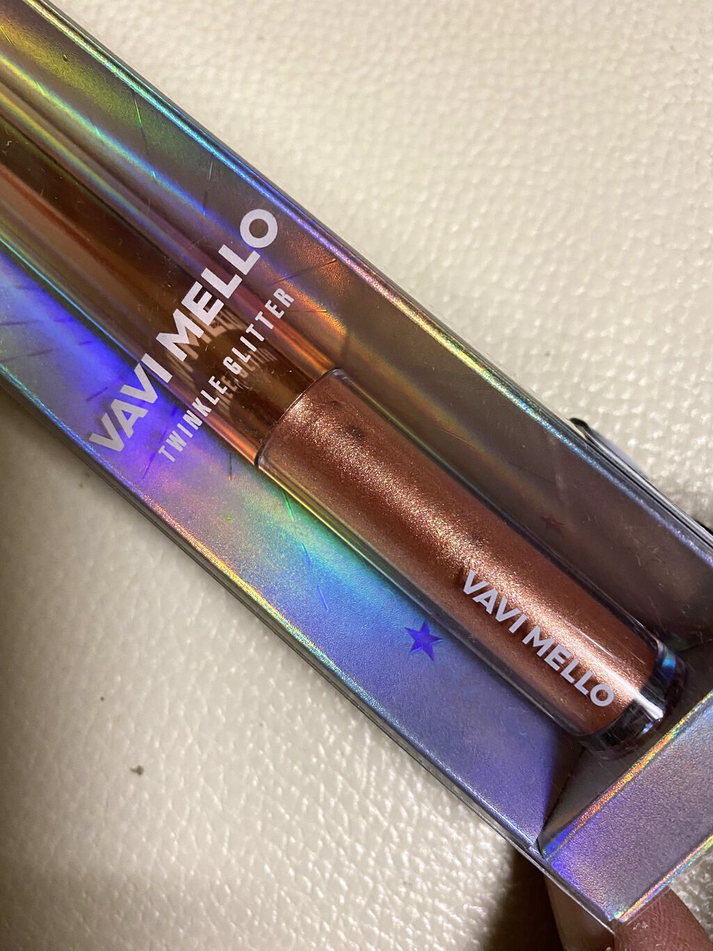 トゥインクルグリッター 01 サンセットスター（シマータイプ） /VAVI MELLO/グリッターを使ったクチコミ（3枚目）