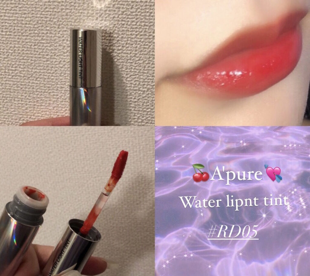 アピュー ウォーターライト ティント RD02/A’pieu/リップティントを使ったクチコミ（1枚目）