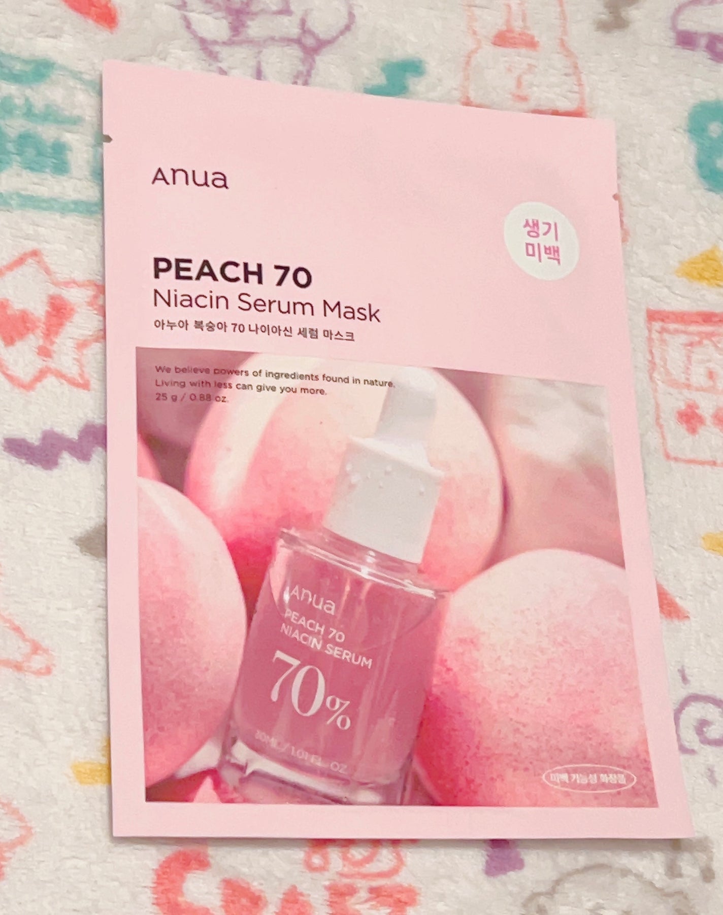 桃70%ナイアシンシートマスク/Anua/シートマスク・パックを使ったクチコミ(1枚目)