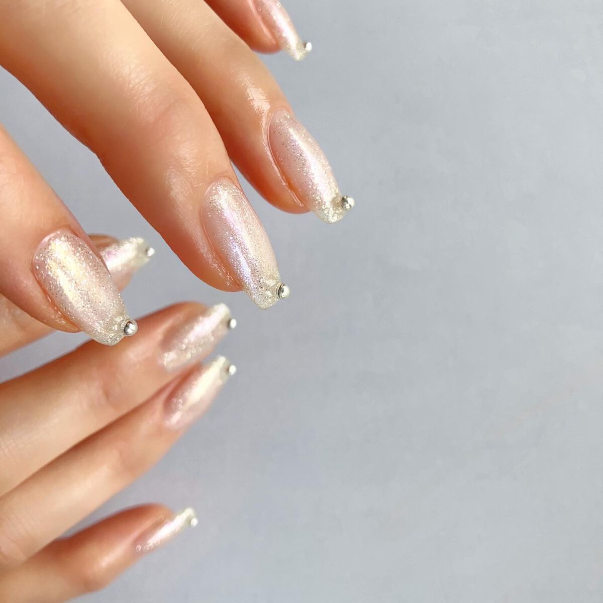 #グリッターネイル,#オーロラネイル,#セルフネイル,#入学式ネイルのネイルデザイン