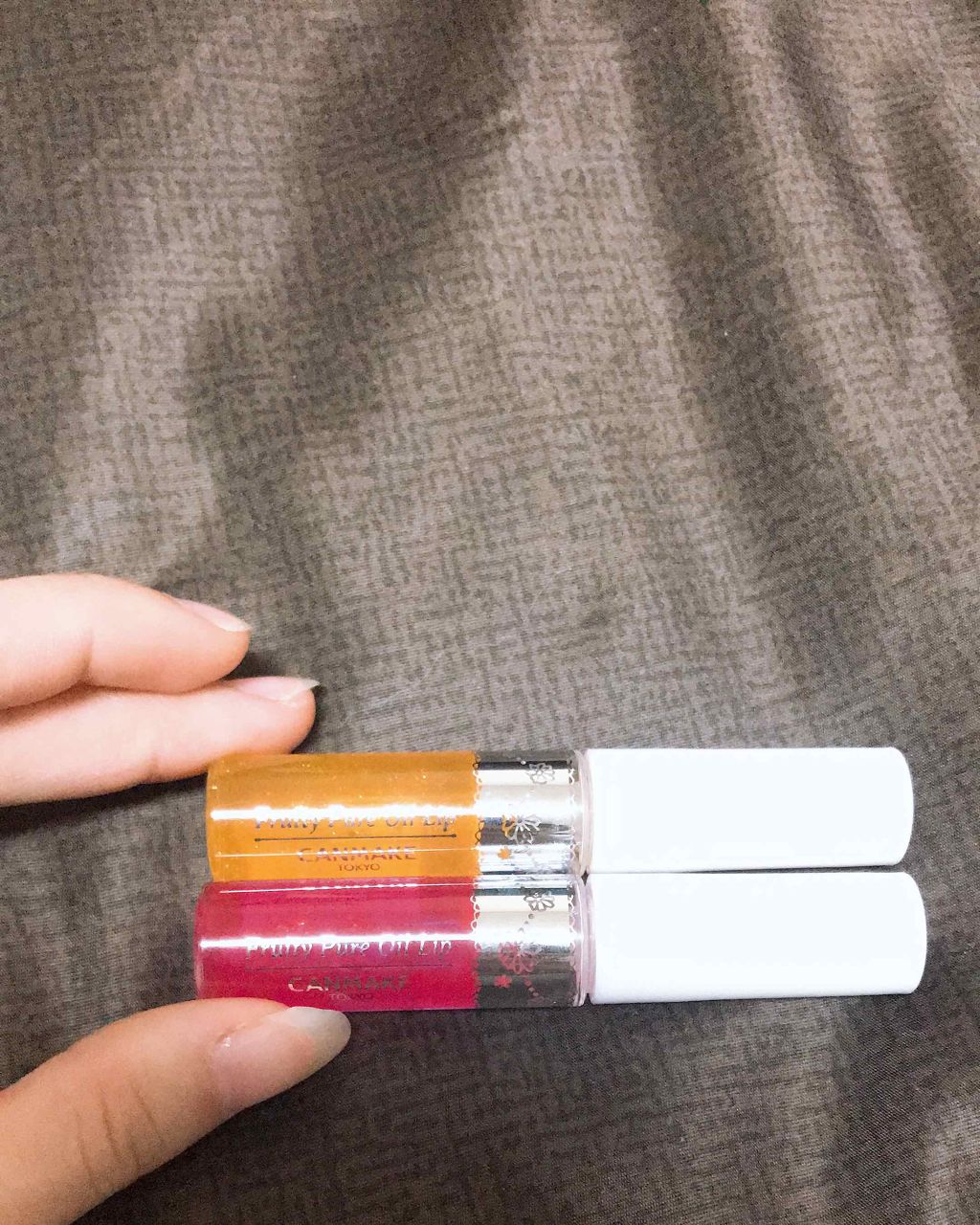 フルーティーピュアオイルリップ 02 マンゴーパイン/キャンメイク/リップグロスを使ったクチコミ（1枚目）