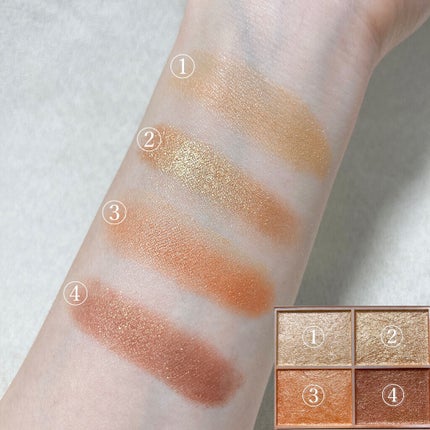 イロアソビ 4色アイパレット/iroasobi/アイシャドウパレットを使ったクチコミ(3枚目)