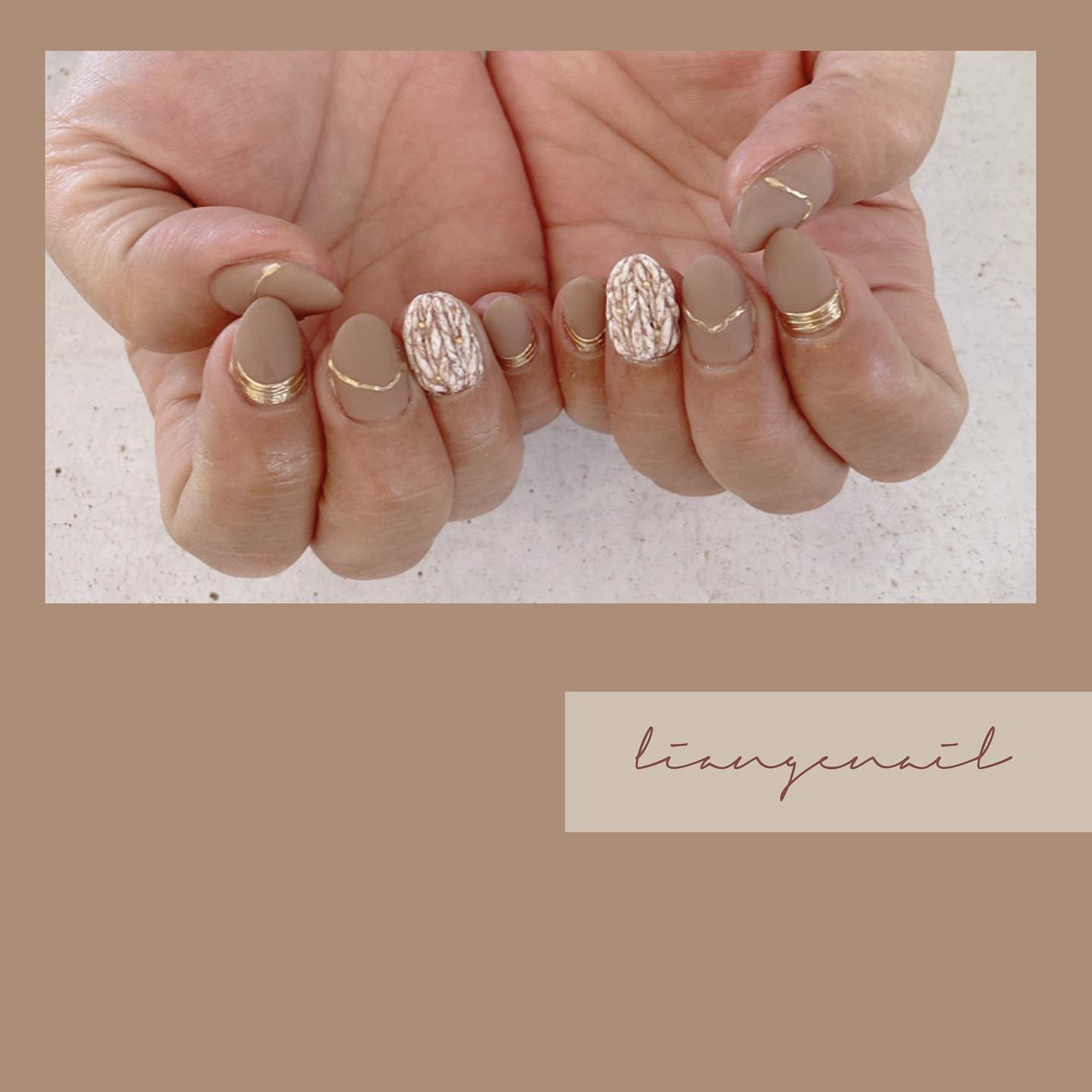 #リアンジェネイル,#柏ネイル,#ネイル,#ニットネイル,#冬ネイル,#マットネイル,#ミラーネイルのネイルデザイン