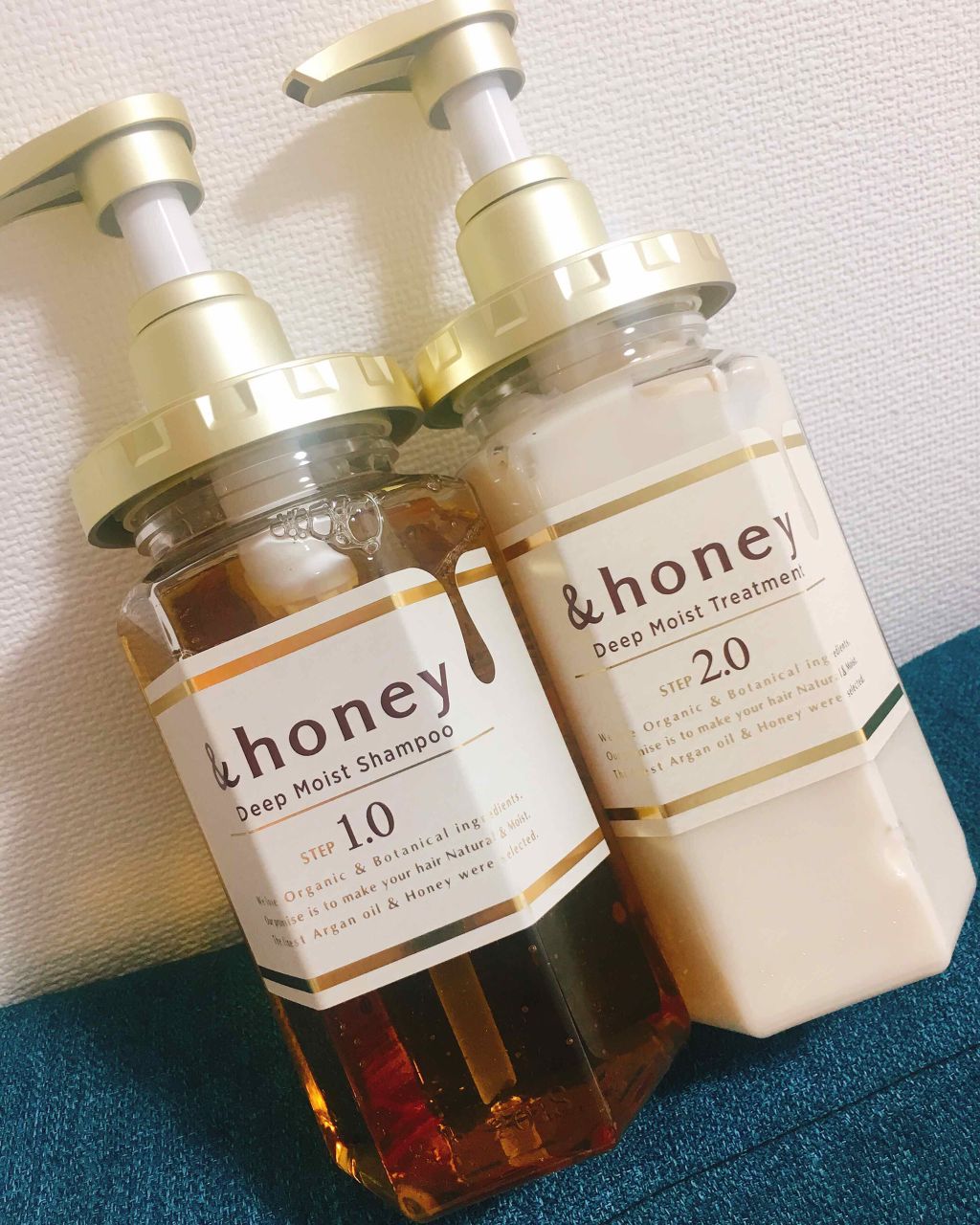 ディープモイスト シャンプー1.0／ヘアトリートメント2.0/&honey/市販シャンプーを使ったクチコミ（1枚目）