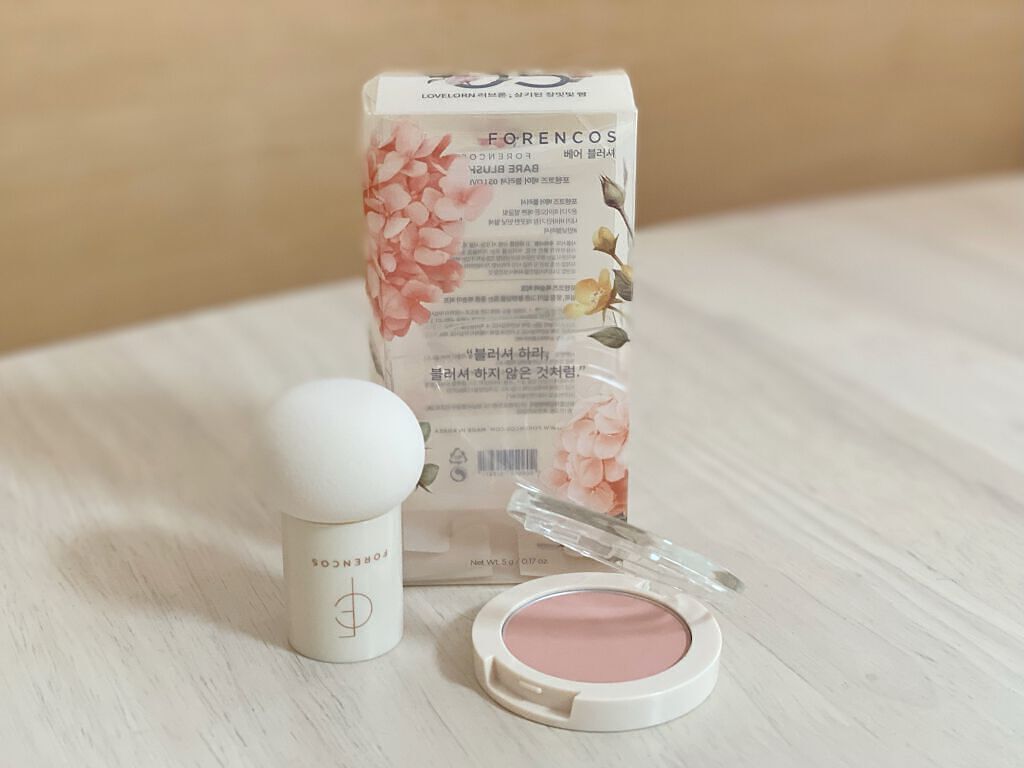 ベアブラッシャー パフ付き/フォレンコス/パウダーチークを使ったクチコミ（1枚目）