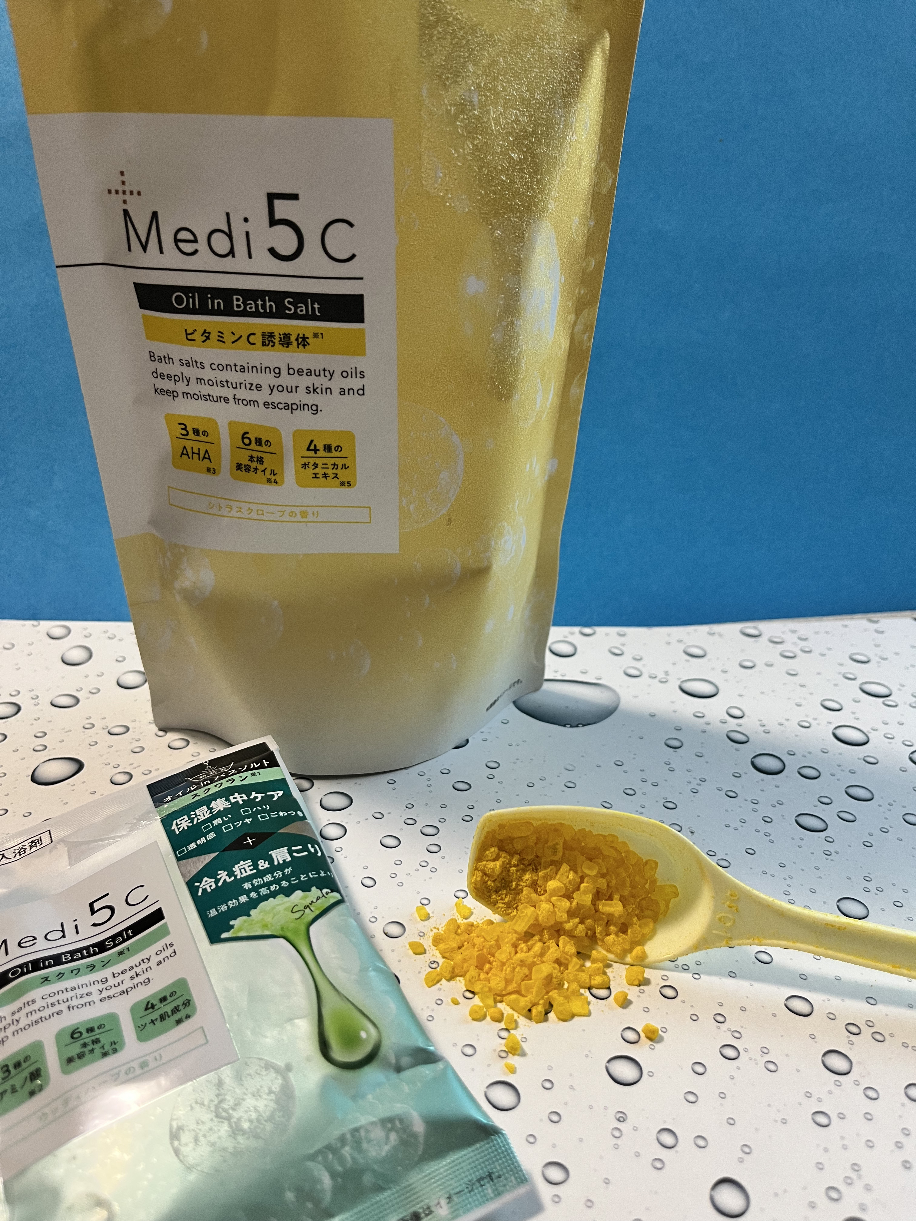 薬用オイルinバスソルト  ビタミンC誘導体  420ｇ［約14回分］/Medi5C/ボディグッズを使ったクチコミ（2枚目）