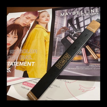 ブロウインク カラーティントデュオ 03 リネンゴールド（限定色）/MAYBELLINE NEW YORK/眉ティントを使ったクチコミ（1枚目）