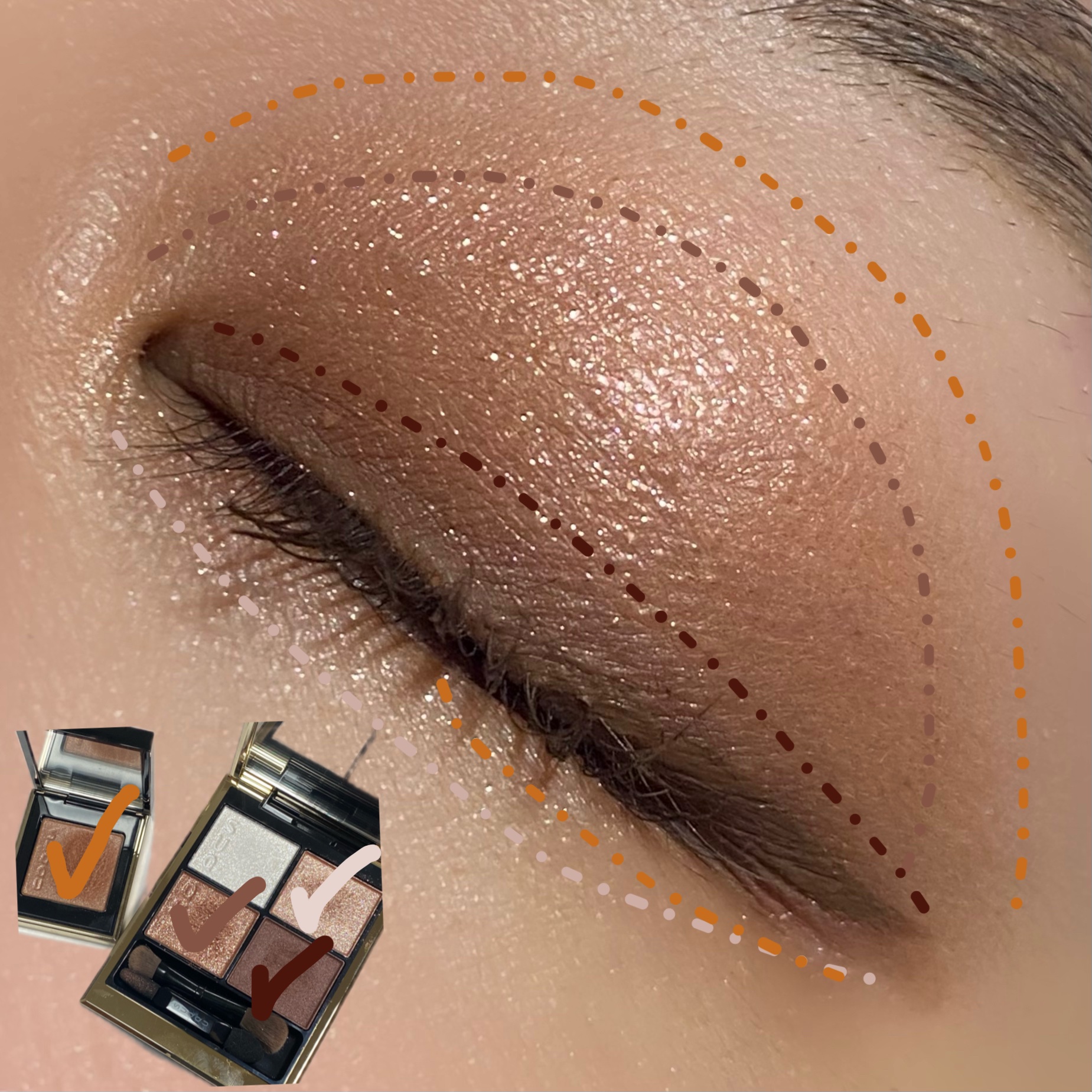 トーン タッチ アイズ 05 柔紬 -YAWATSUMUGI/SUQQU/単色アイシャドウを使ったクチコミ（2枚目）