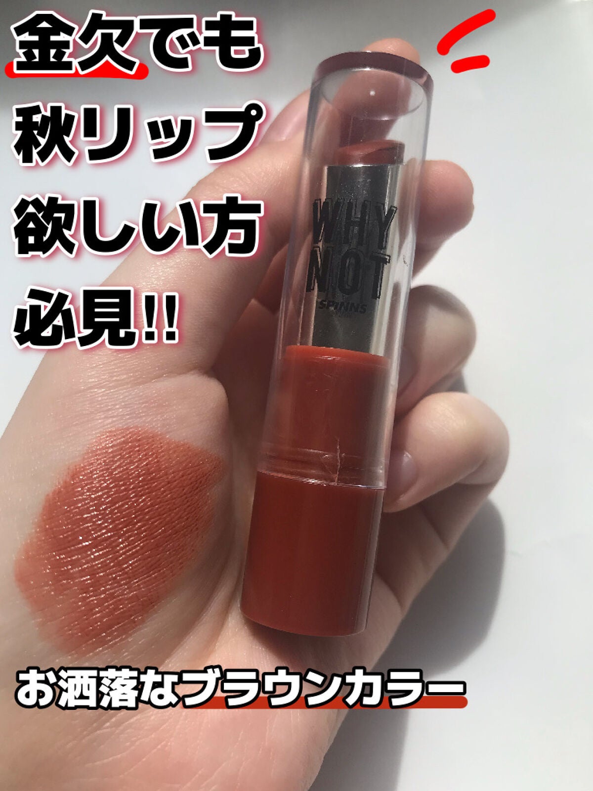 WHY NOT SPINNS リップスティック/DAISO/口紅を使ったクチコミ(1枚目)