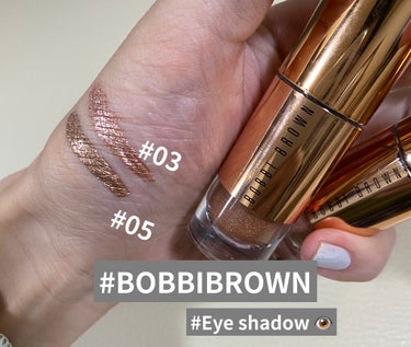 ハイシャインリキッドアイシャドウ 03 モルトンペタル/BOBBI BROWN/リキッドアイシャドウを使ったクチコミ（1枚目）