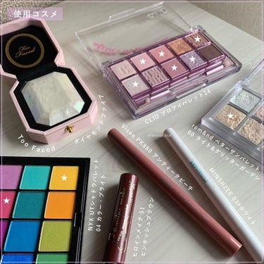 UT シャドウ パレット 04 カラー・ブライト/NYX Professional Makeup/アイシャドウパレットを使ったクチコミ（2枚目）