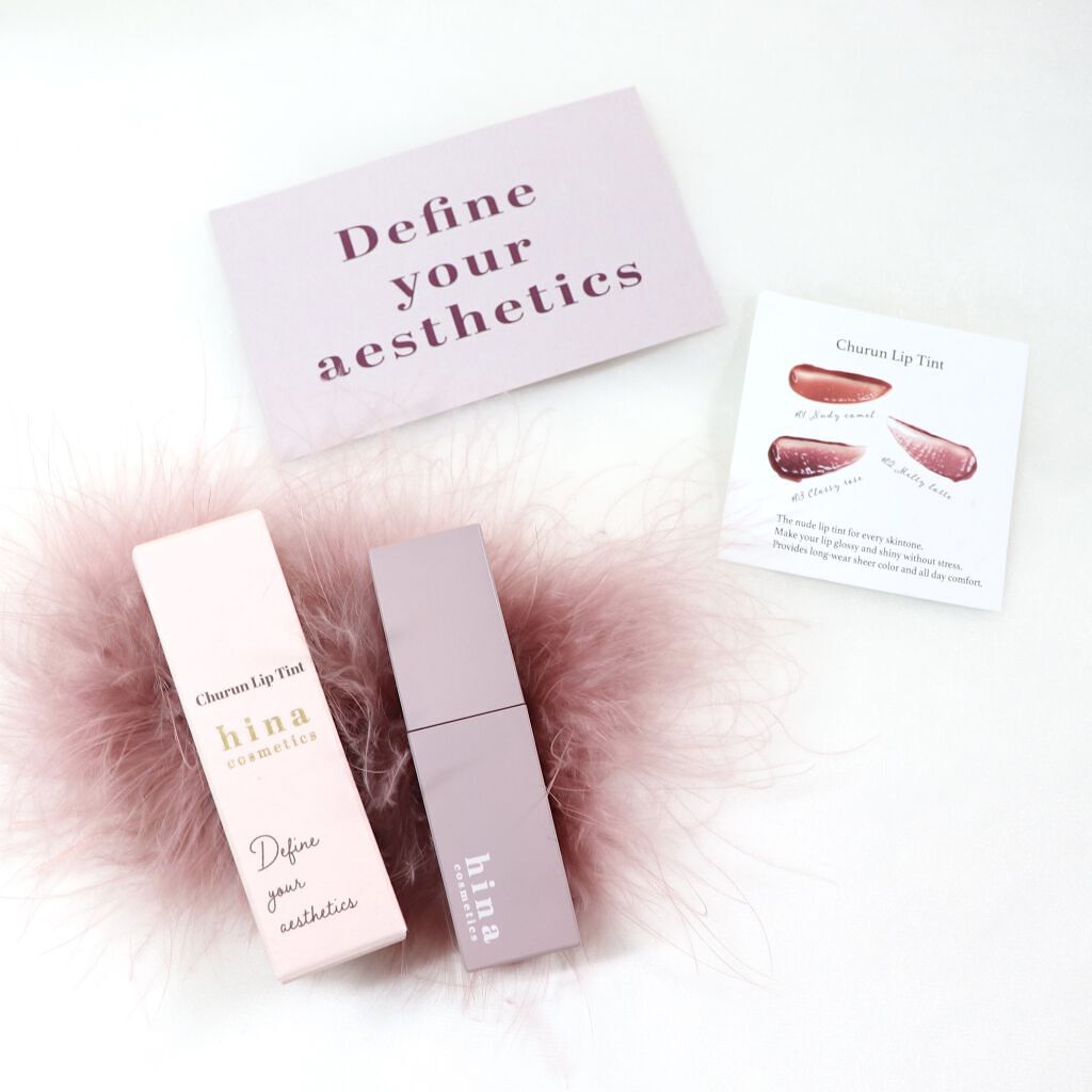 チュルンリップティント 02 Melty latte/hina cosmetics/リップティントを使ったクチコミ（2枚目）