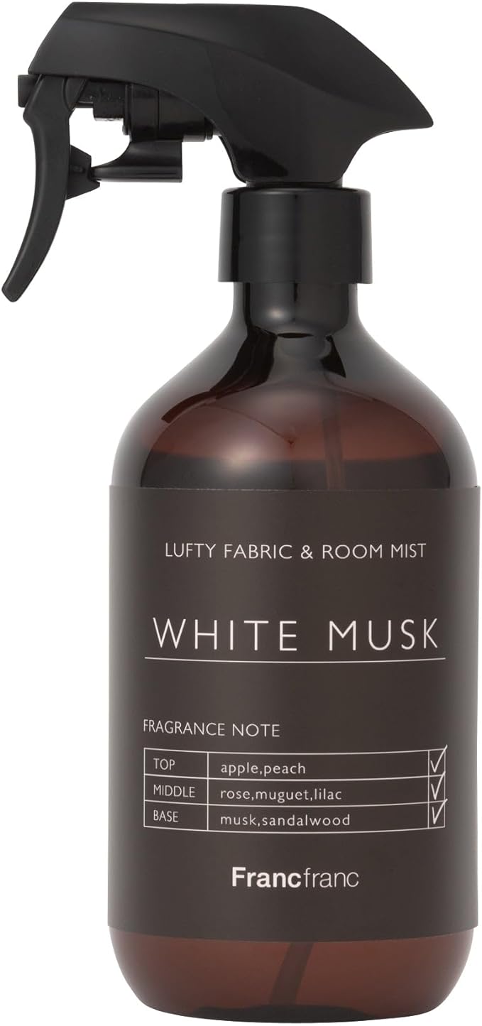 ルフティー ファブリック&ルームミスト ホワイトムスク ブラック / フランフラン