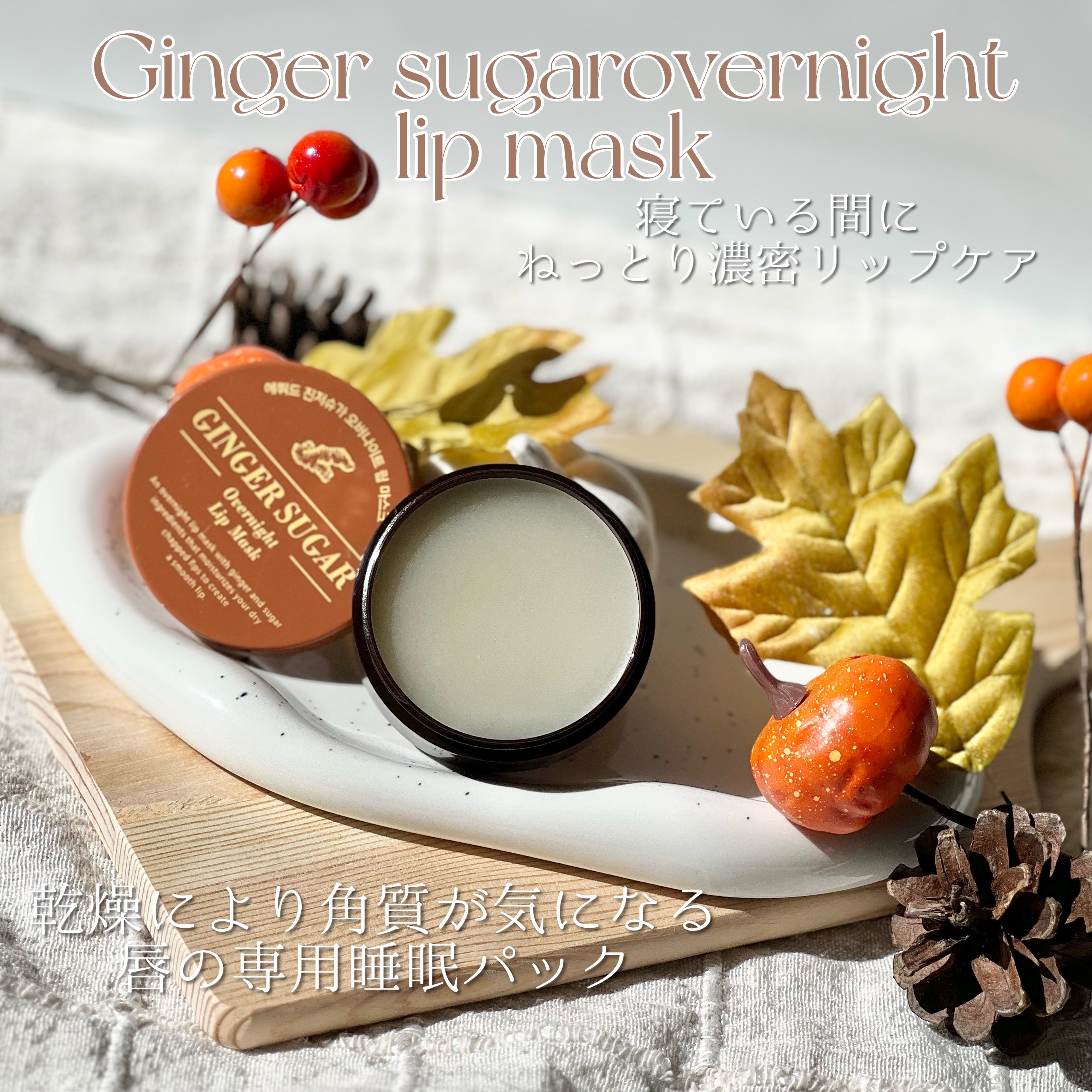 ジンジャーシュガーオーバーナイトリップマスク/ARITAUM/リップマスクを使ったクチコミ（2枚目）