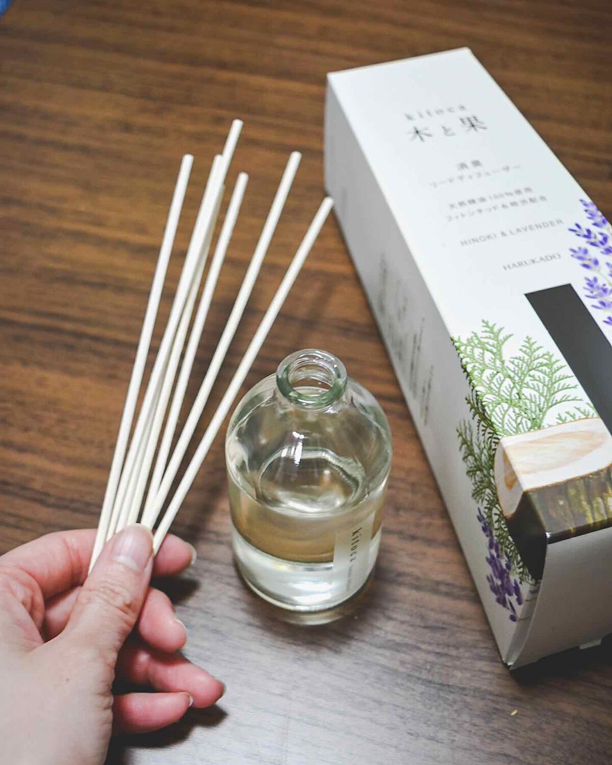 消臭リードディフューザー/Kitoca　木と果/ルームフレグランスを使ったクチコミ（2枚目）