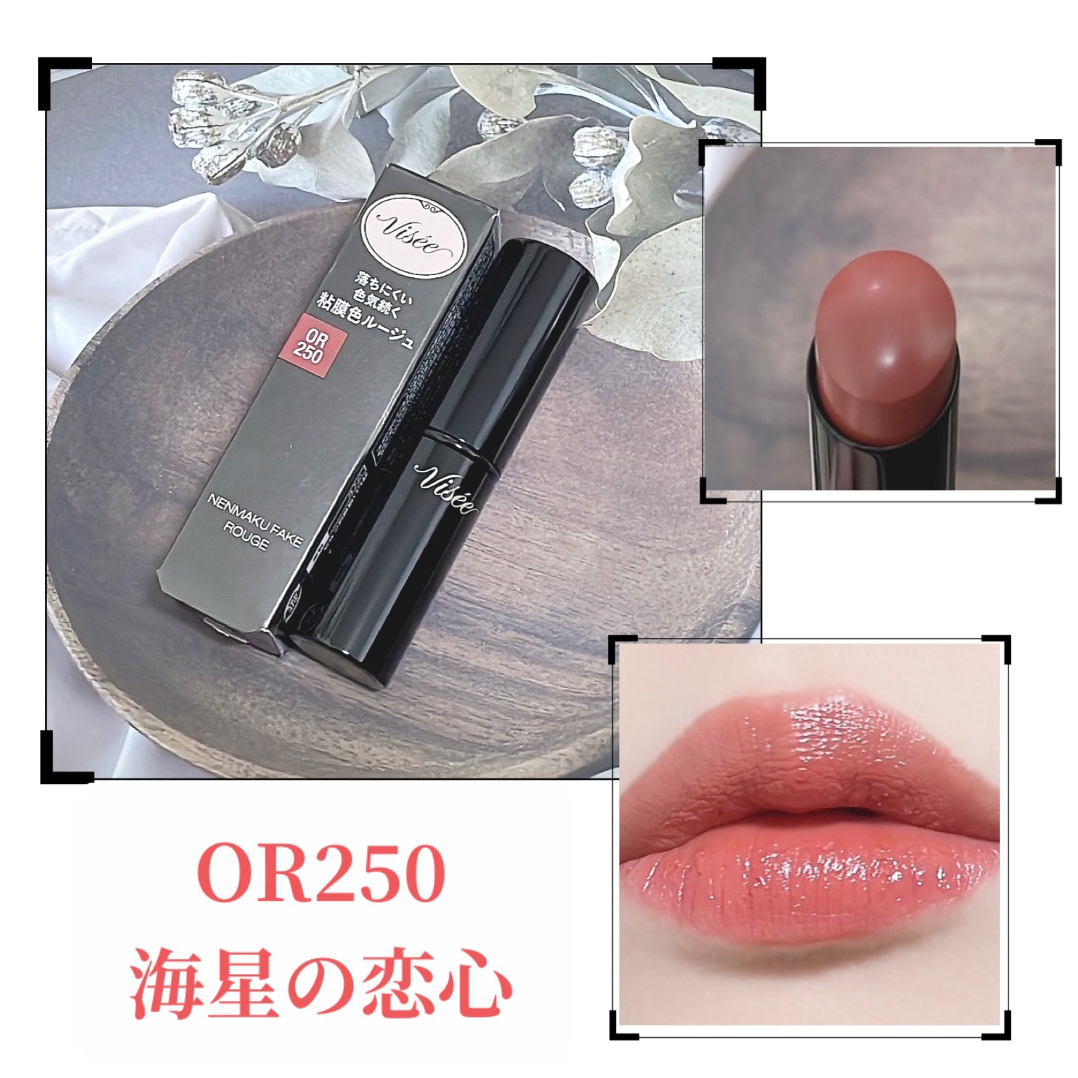 ネンマクフェイク ルージュ OR250 海星の恋心/Visée/口紅を使ったクチコミ（1枚目）