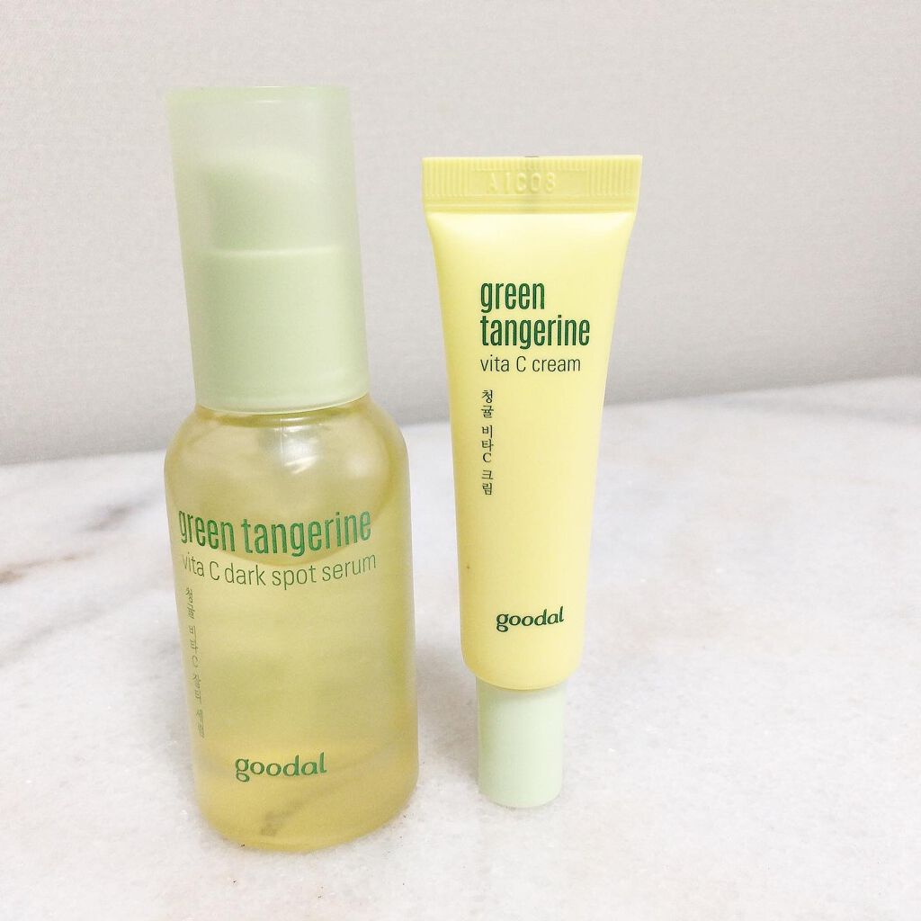 グリーンタンジェリン ビタC ダークスポットケアセラム/goodal/美容液を使ったクチコミ（1枚目）
