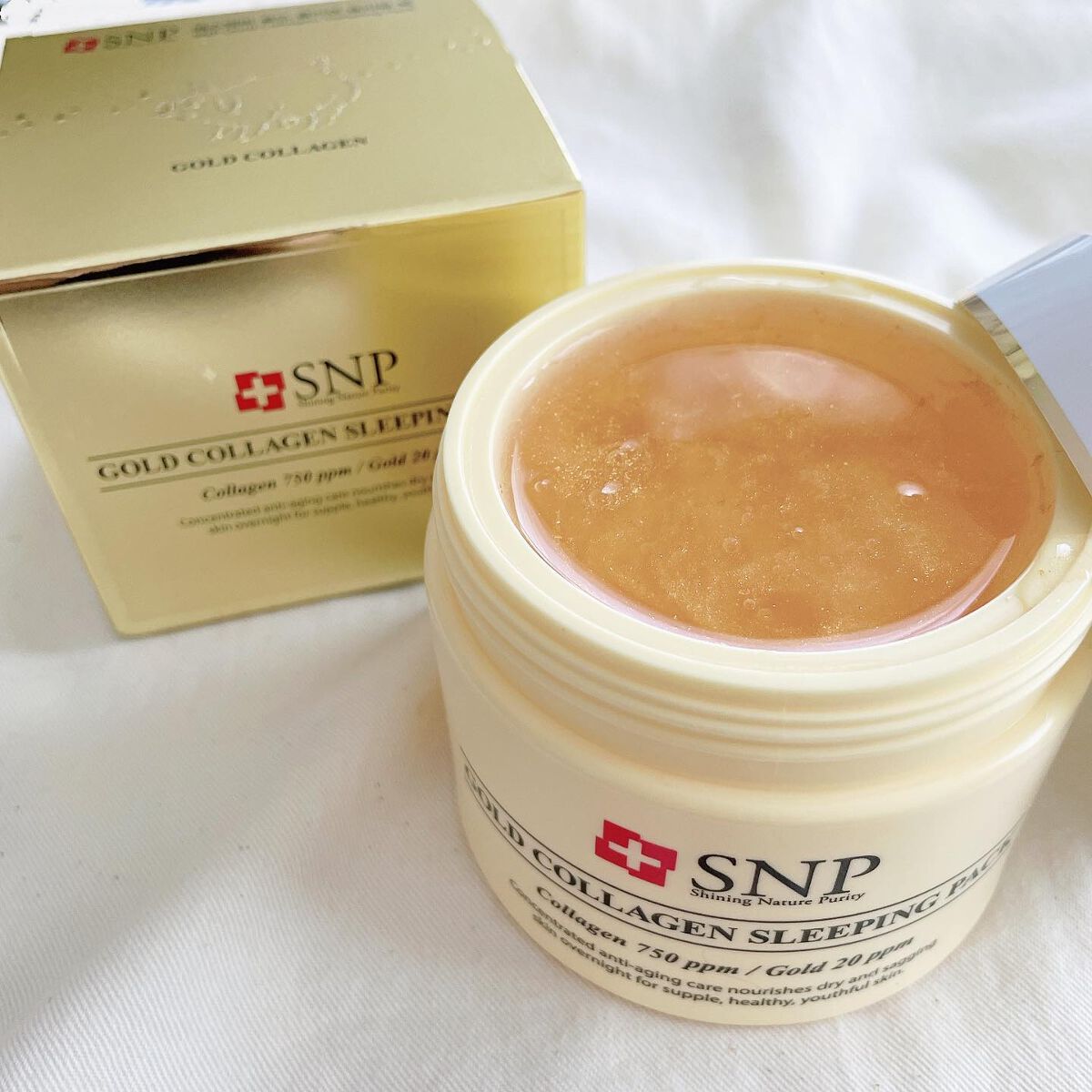 SNP ゴールド コラーゲン スリーピング パック/SNP/シートマスク・パックを使ったクチコミ（1枚目）