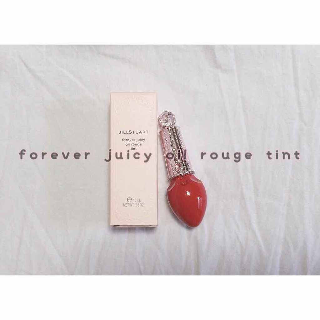 フォーエヴァージューシー オイルルージュ ティント 01 forbidden fruit/JILL STUART/リップティントを使ったクチコミ（1枚目）