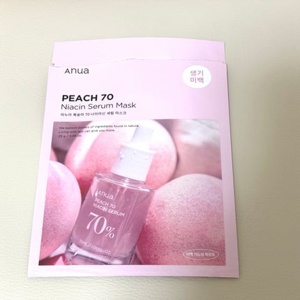 桃70%ナイアシンシートマスク/Anua/シートマスク・パックを使ったクチコミ(1枚目)
