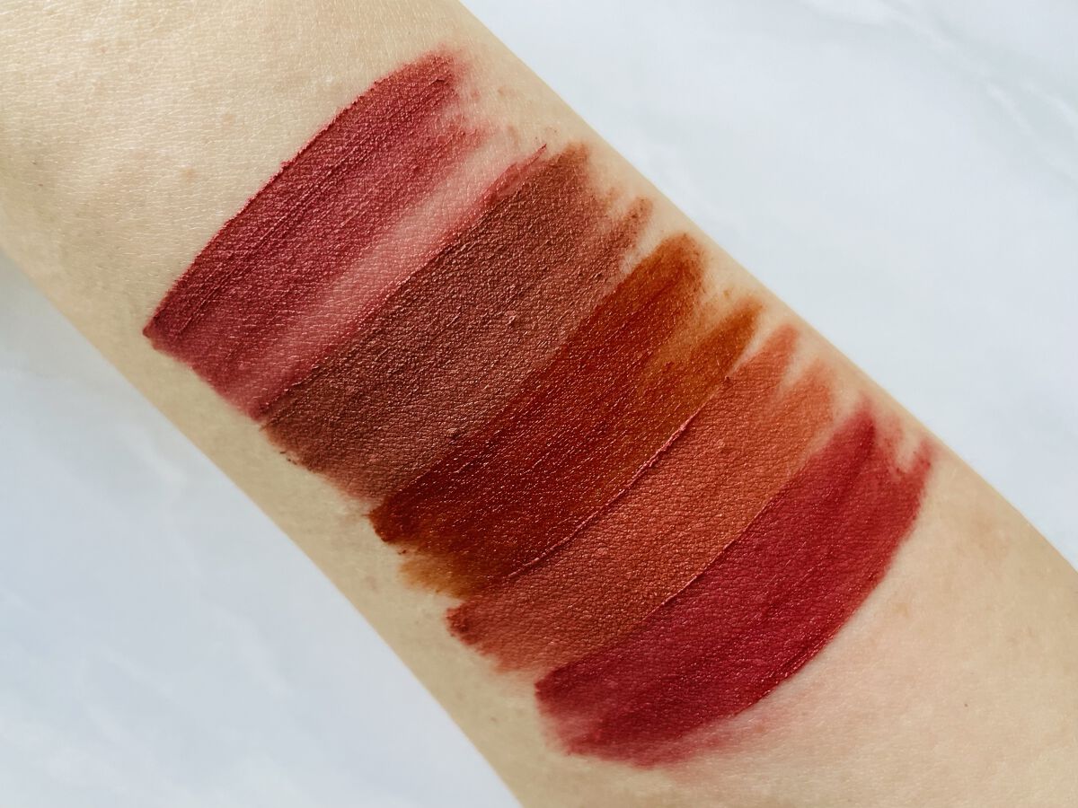 琥珀セミマットリップ/Joocyee/口紅を使ったクチコミ（2枚目）
