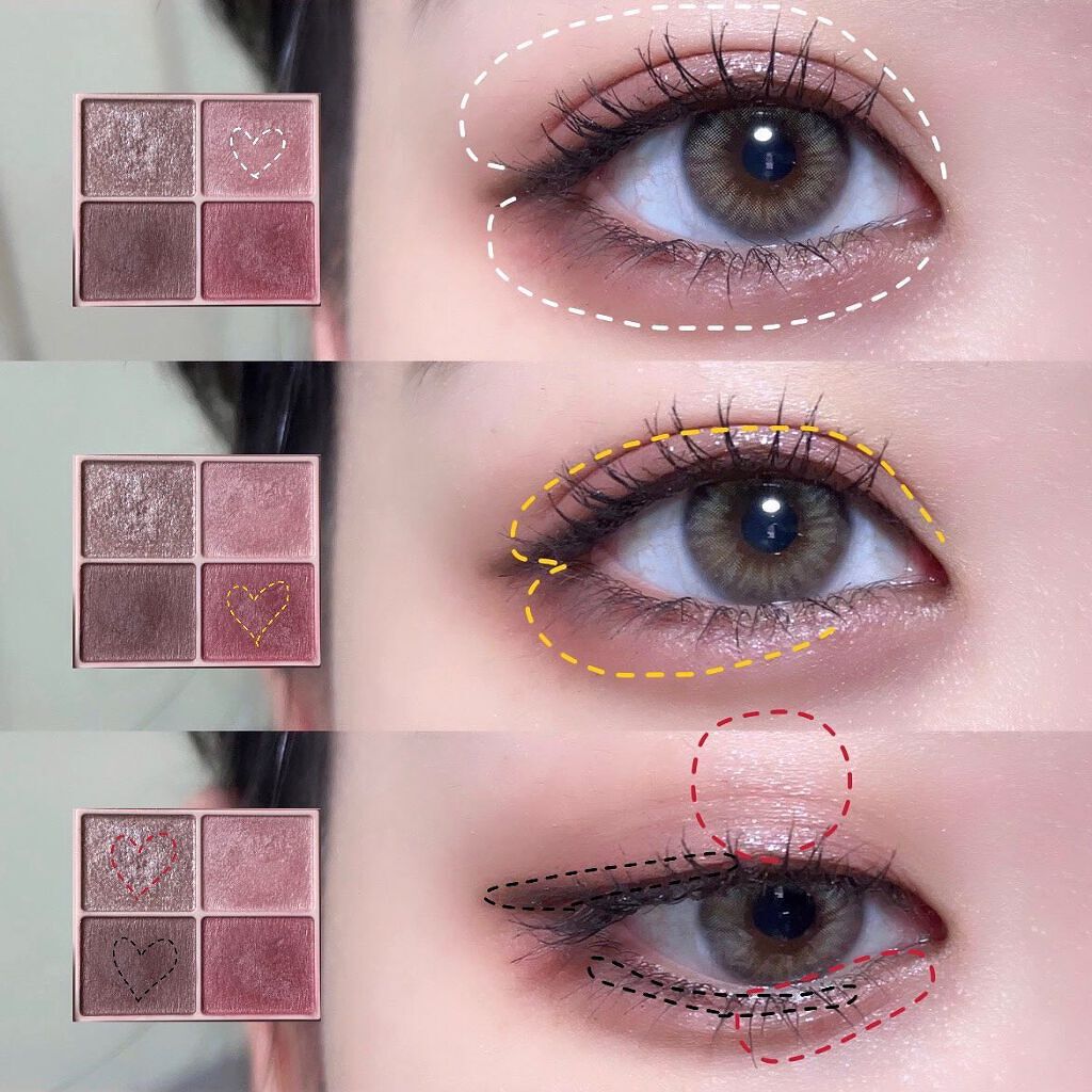 シルキースフレアイズ（マットタイプ） M03 ローズヒート/キャンメイク/アイシャドウパレットを使ったクチコミ（2枚目）