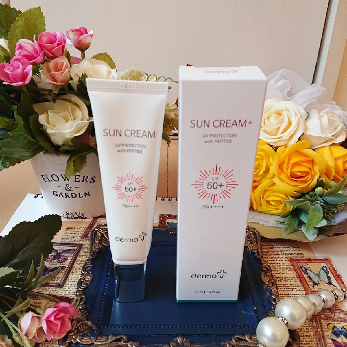 サンクリーム＋/ DermaJ/日焼け止めクリームを使ったクチコミ（1枚目）