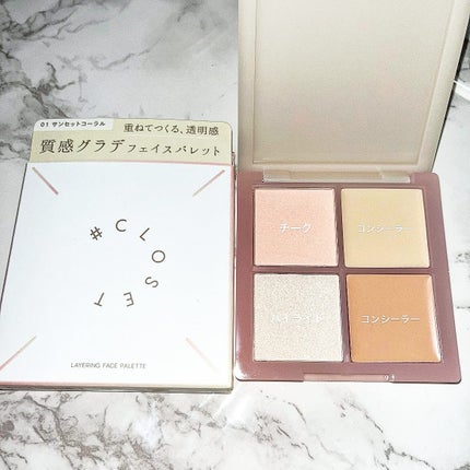 レイヤリングフェイスパレット/#CLOSET/パレットコンシーラーを使ったクチコミ(2枚目)