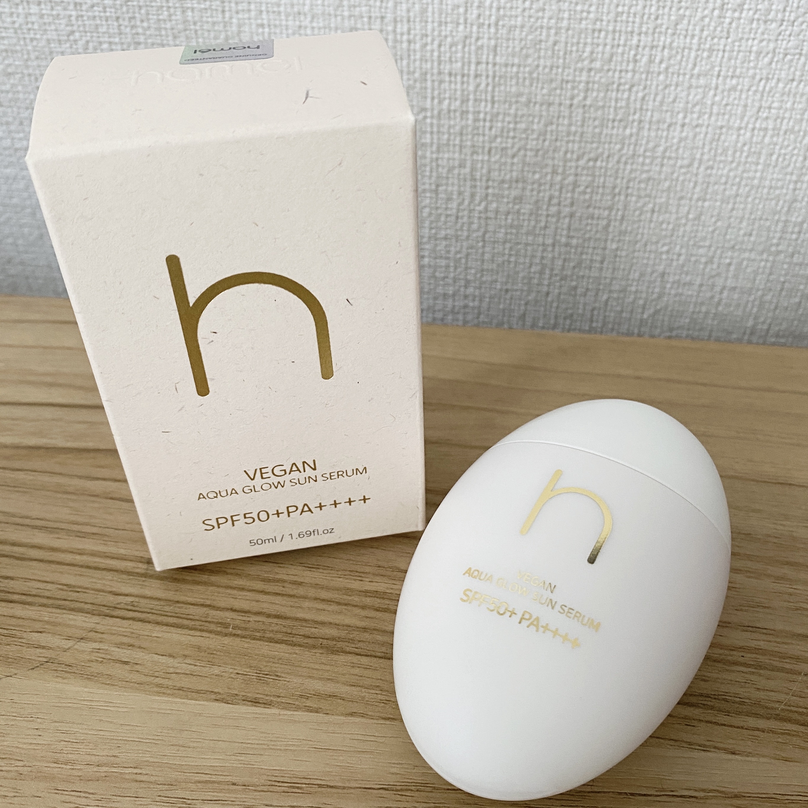 ヴィーガンアクアグロウサンセラム/HAMEL/日焼け止めローションを使ったクチコミ（1枚目）