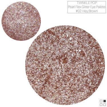 TWINKLE POP Pearl Flex Glitter Eye Palette ヘイ、ブラウン/CLIO/パウダーアイシャドウを使ったクチコミ（3枚目）