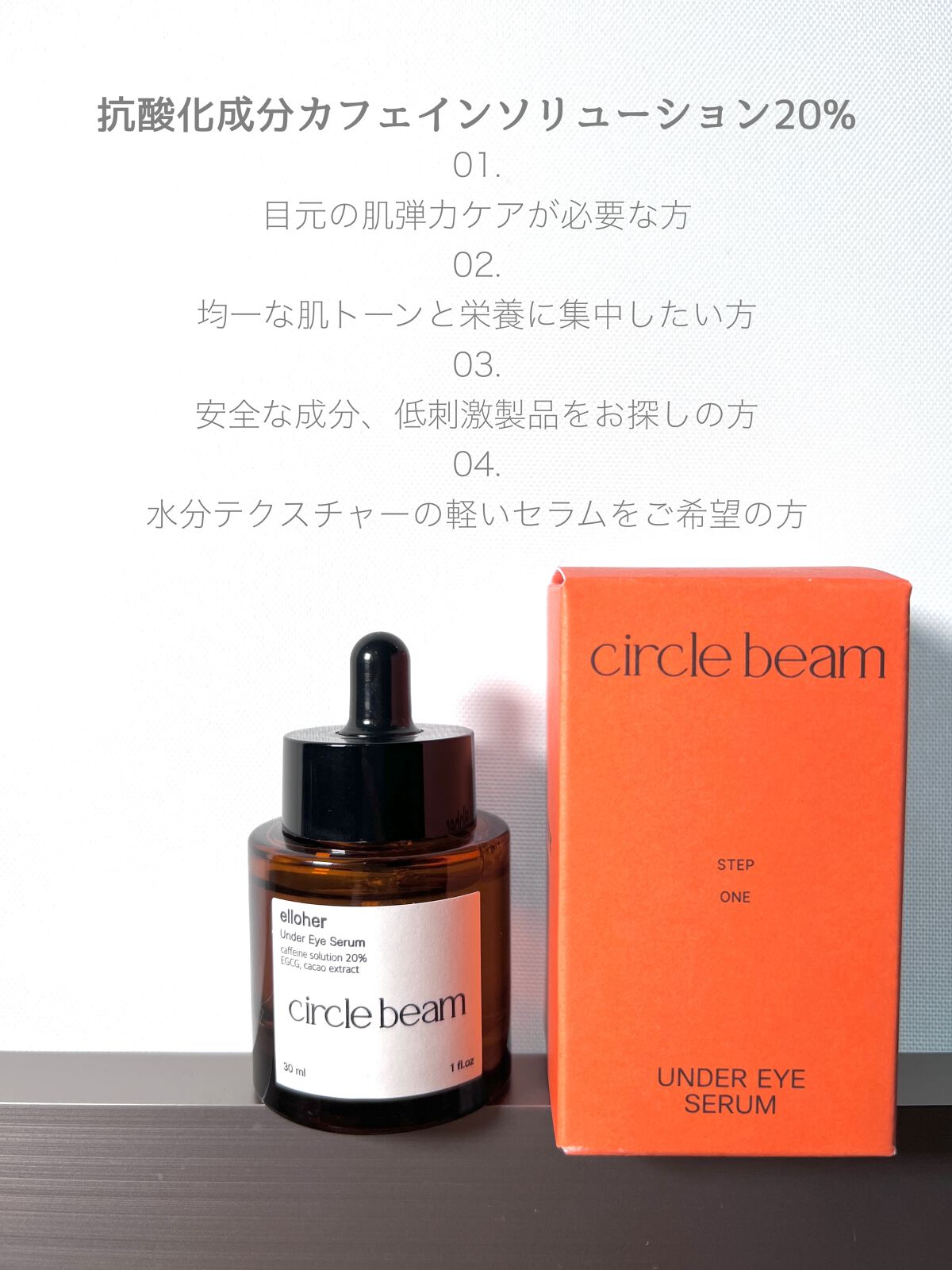 サークルビーム - Under Eye Serum/elloher/美容液を使ったクチコミ（2枚目）