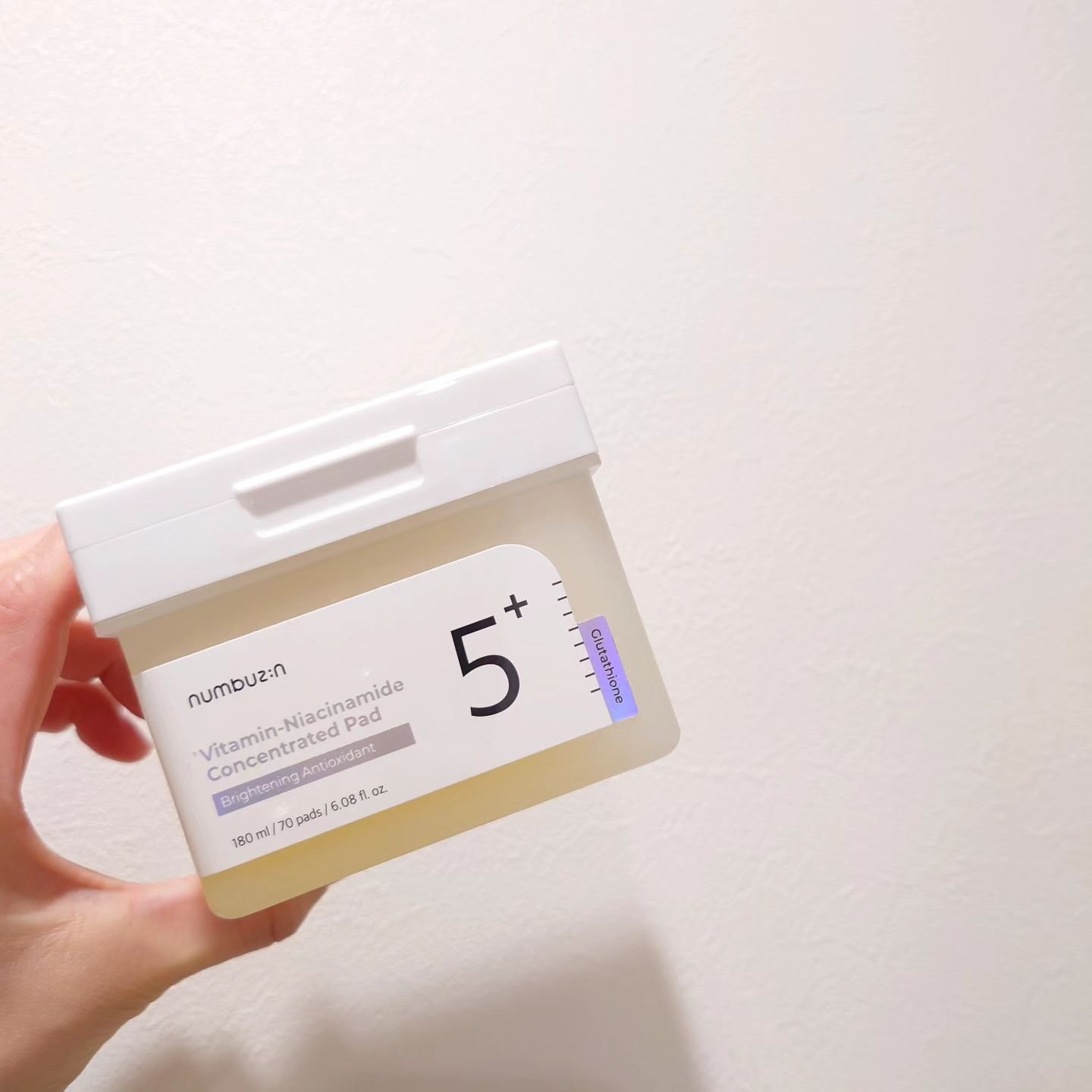 5番 白玉グルタチオンＣフィルムパッド/numbuzin/トナーパッドを使ったクチコミ（2枚目）