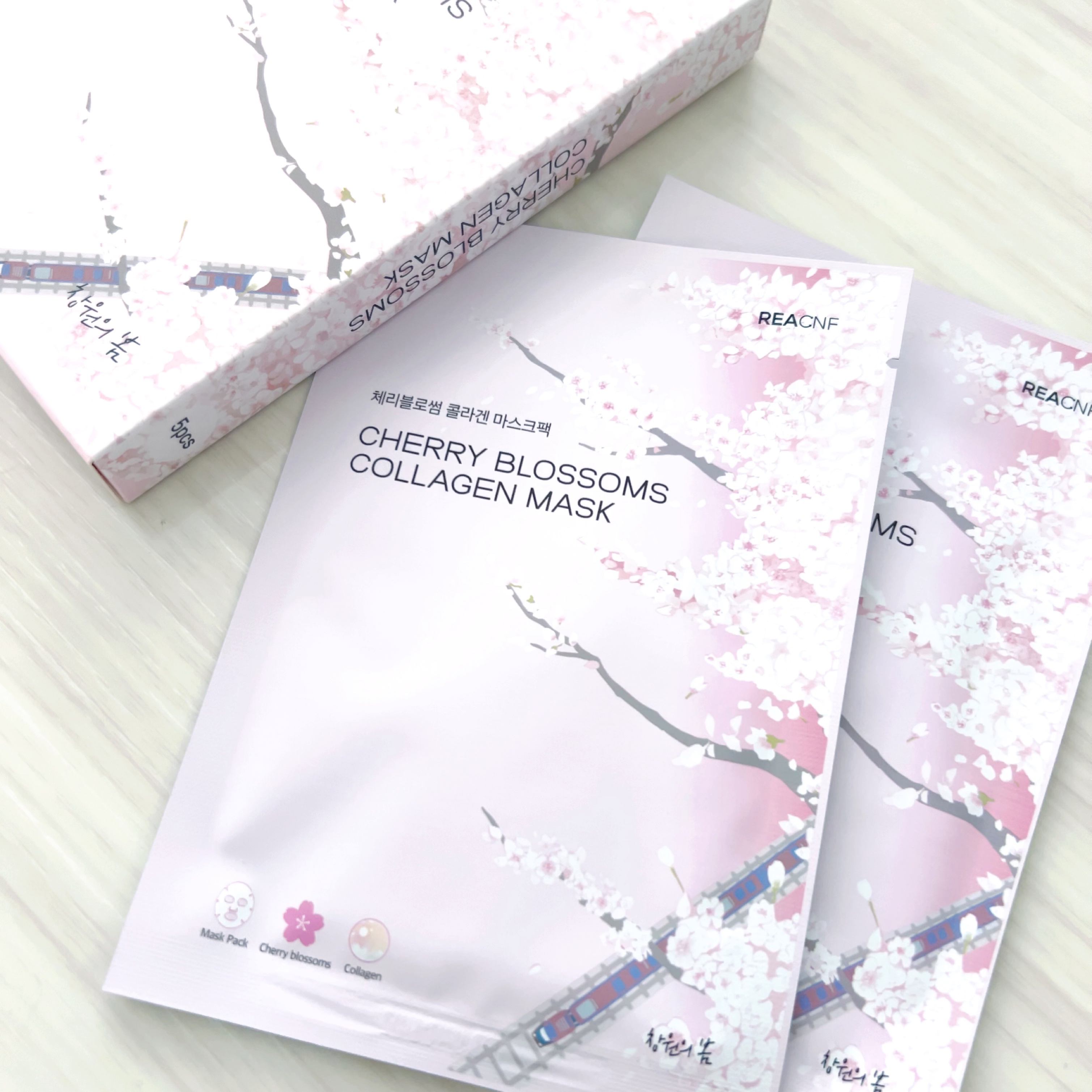 チェリーブロッサム コラーゲンマスク/REACNF/シートマスク・パックを使ったクチコミ（1枚目）