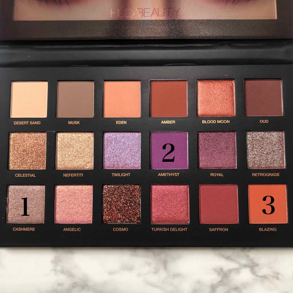 フーダビューティ デザート ダスク アイシャドウパレット/Huda Beauty/アイシャドウパレットを使ったクチコミ（2枚目）