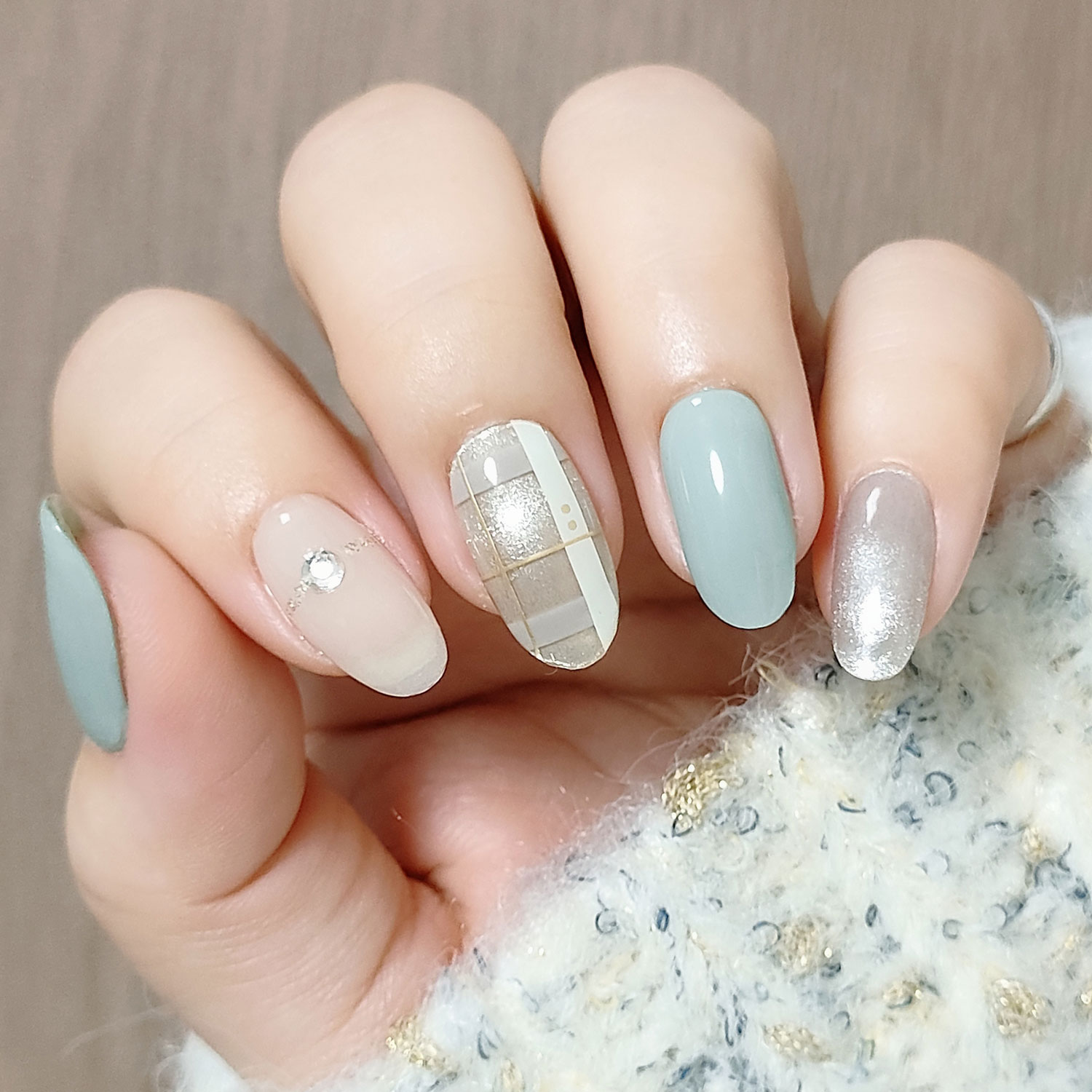 セミキュアジェルネイル（ハンド）/ohora/ネイルシールを使ったクチコミ（2枚目）